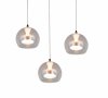 Lampa wisząca LED potrójna nowoczesna szklane klosze półokrągłe designerska ściemnialna FLYNT 331630306 Trio 